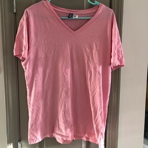 Pink v-neck T